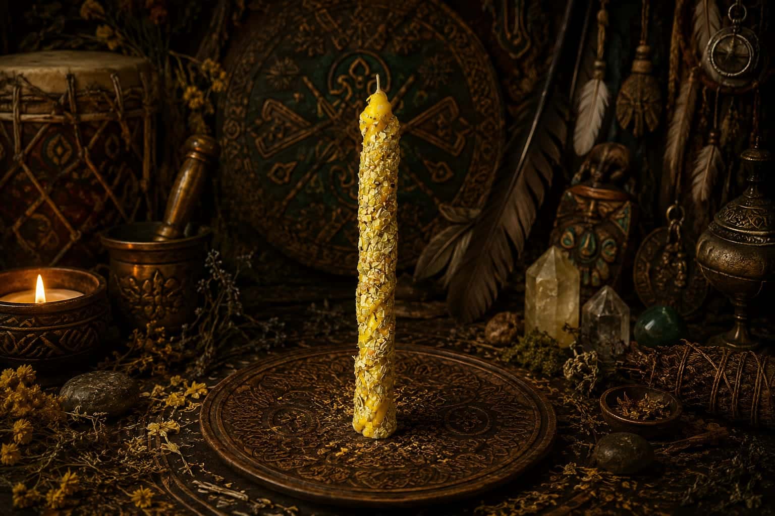 Жёлтая шаманская свеча здоровья